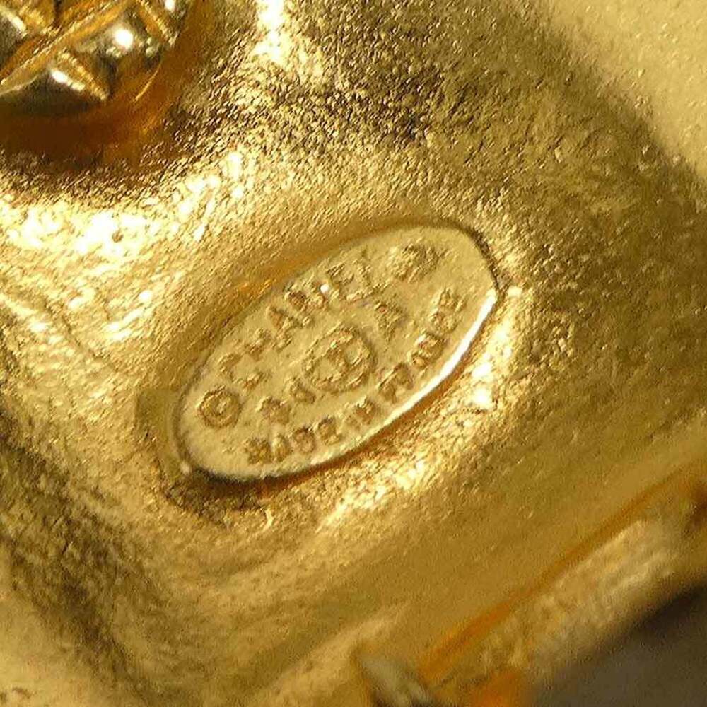 CHANEL Gold Logo Earrings - Picture 9 of 9